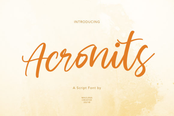 Acronits Font for Elegant Handmade Designs
