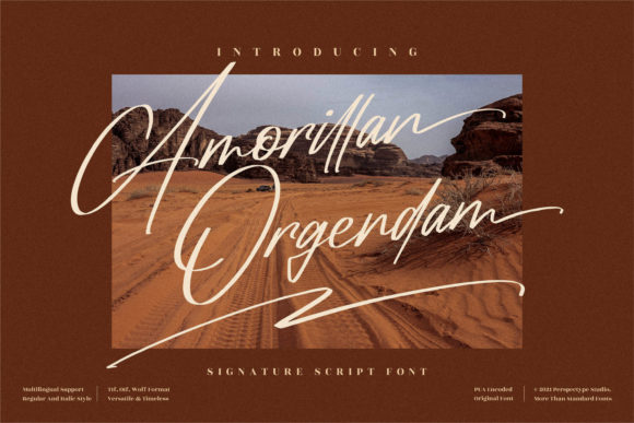 Amorillan Orgendam Font Review for Elegant Branding