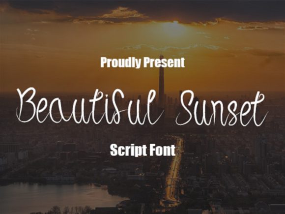 Beautiful Sunset: A Delicate Script Font for Editorial Design
