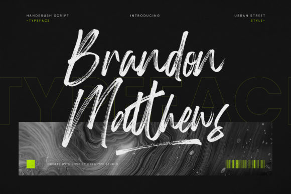 Brandon Matthews Font for Editorial Design