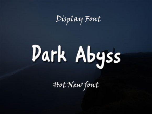 Dark Abyss Typeface for Relaxed Branding