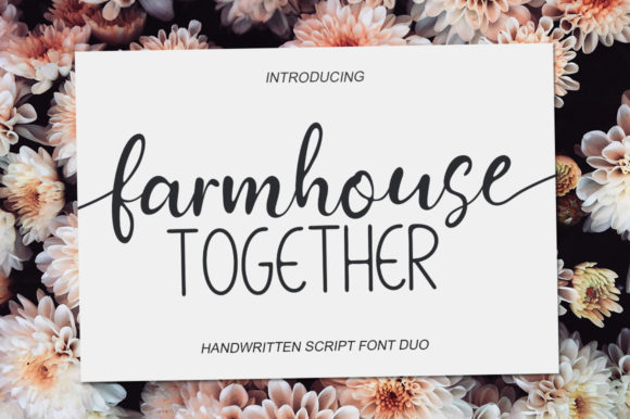 Farmhouse Together Font for Editorial Design
