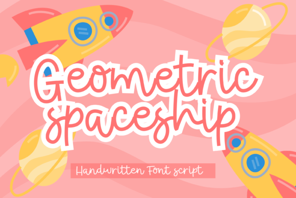 Geometric Spaceship Font for Creative Makers