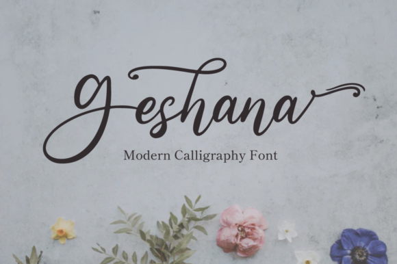 Geshana: Elegant Script Handwritten Font for Web Design