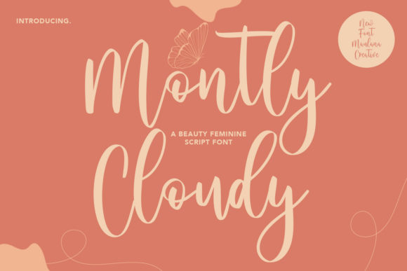 Montly Cloudy: A Whimsical Script Font for Makers