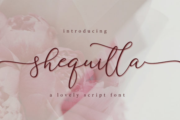 Shequilla Script Font for Editorial Design