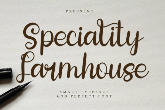 Speciality Farmhouse: A Whimsical Script Font for Branding