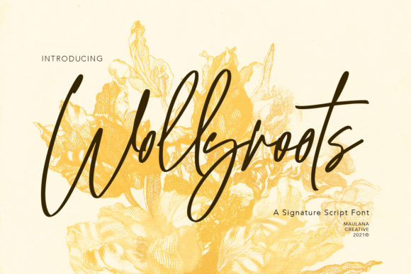 Wollyroots Typeface for Elegant Editorial Design